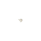 Zoe Chicco 14k white gold itty bitty horse stud earring 