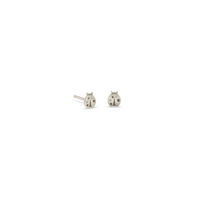 Pair of Zoë Chicco 14k Gold Itty Bitty Diamond Ladybug Stud Earrings