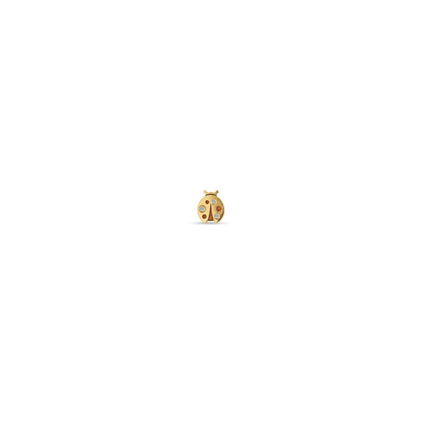 Zoë Chicco 14k Gold Itty Bitty Diamond Ladybug Stud Earring