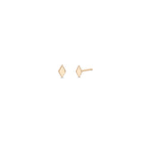 14k Rose Gold Itty Bitty Diamond Shape Stud