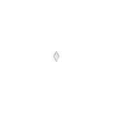 14k White Gold Itty Bitty Diamond Shape Stud