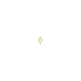 14k Yellow Gold Itty Bitty Diamond Shape Stud