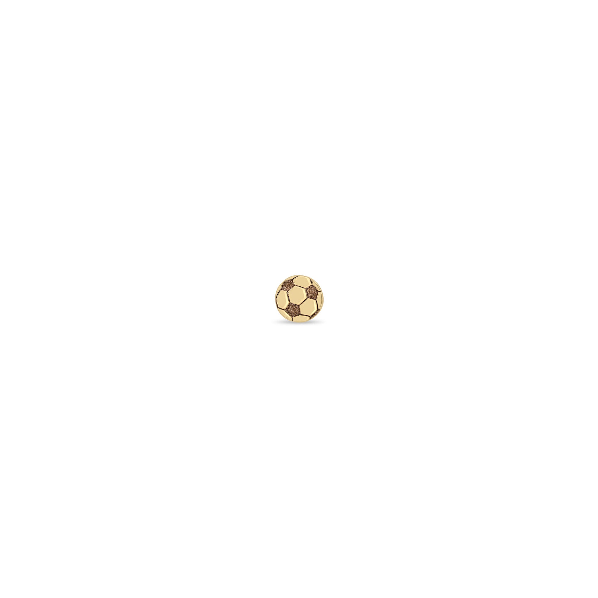 Single ZoÃ« Chicco 14k Gold Itty Bitty Soccer Ball Stud Earring
