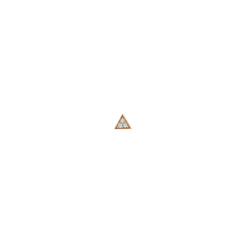 Zoë Chicco 14k Rose Gold Itty Bitty Pavé Diamond Triangle Stud Earring