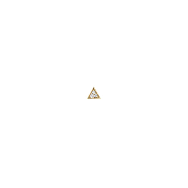 Zoë Chicco 14k Yellow Gold Itty Bitty Pavé Diamond Triangle Stud Earring