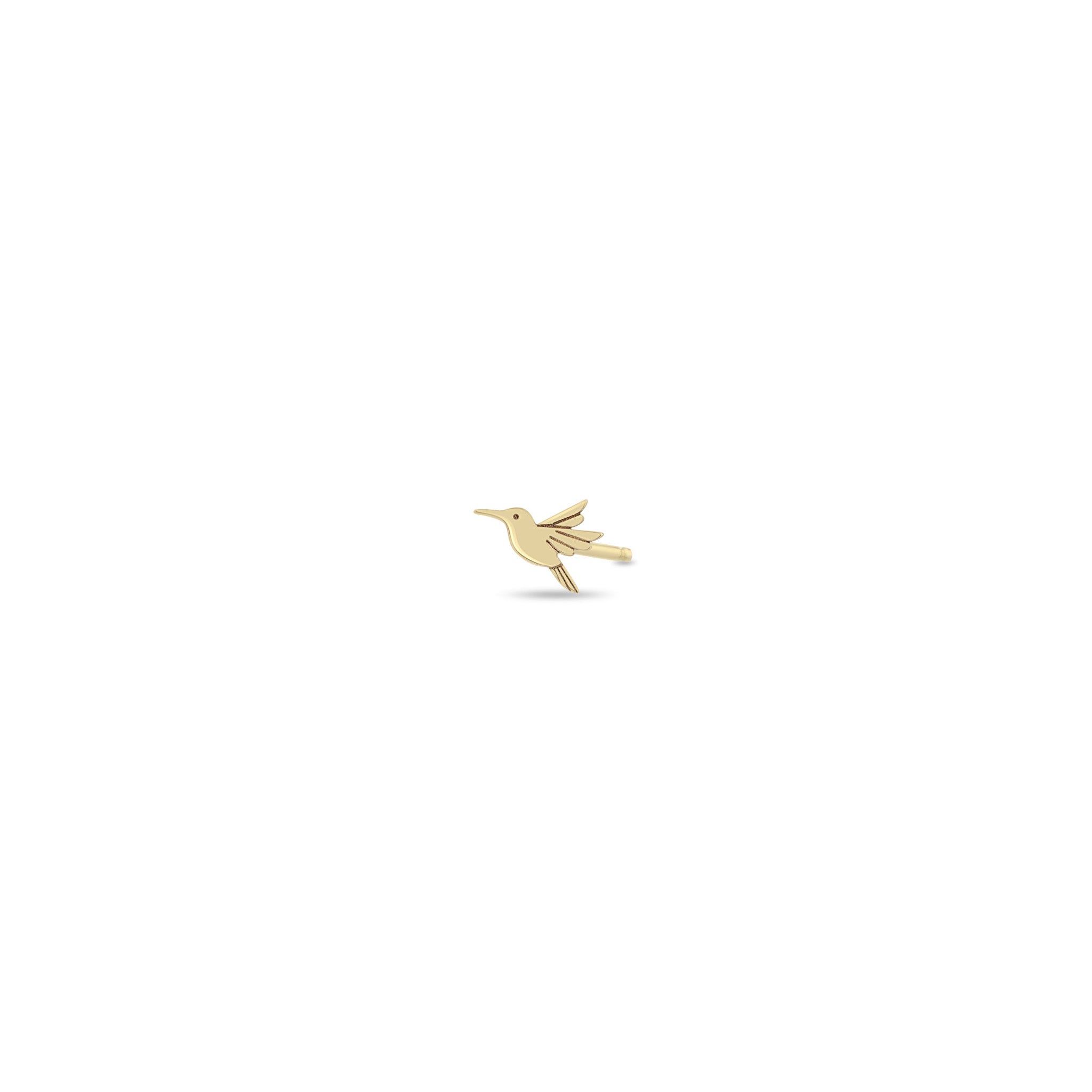 Zoë Chicco 14k Gold Itty Bitty Hummingbird Stud Earring for the Left Ear