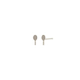 Pair of Zoë Chicco 14k Gold Itty Bitty Tennis Racket Stud Earrings