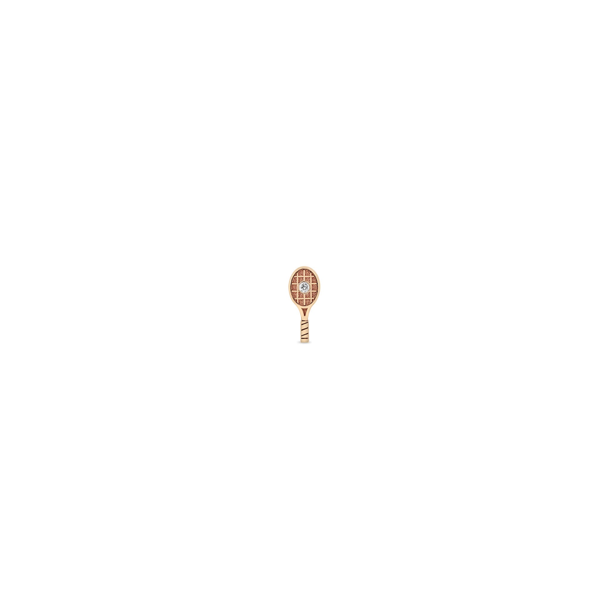 ZoÃ« Chicco 14k Gold Itty Bitty Diamond Tennis Racket Stud Earring