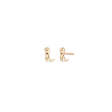 Pair of Zoë Chicco 14k Gold Itty Bitty Cowboy Boot Stud Earrings