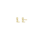 Pair of Zoë Chicco 14k Gold Itty Bitty Cowboy Boot Stud Earrings