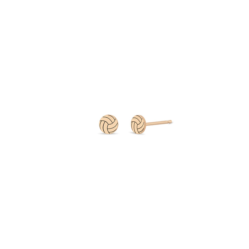 Pair of Zoë Chicco 14k Gold Itty Bitty Volleyball Stud Earrings