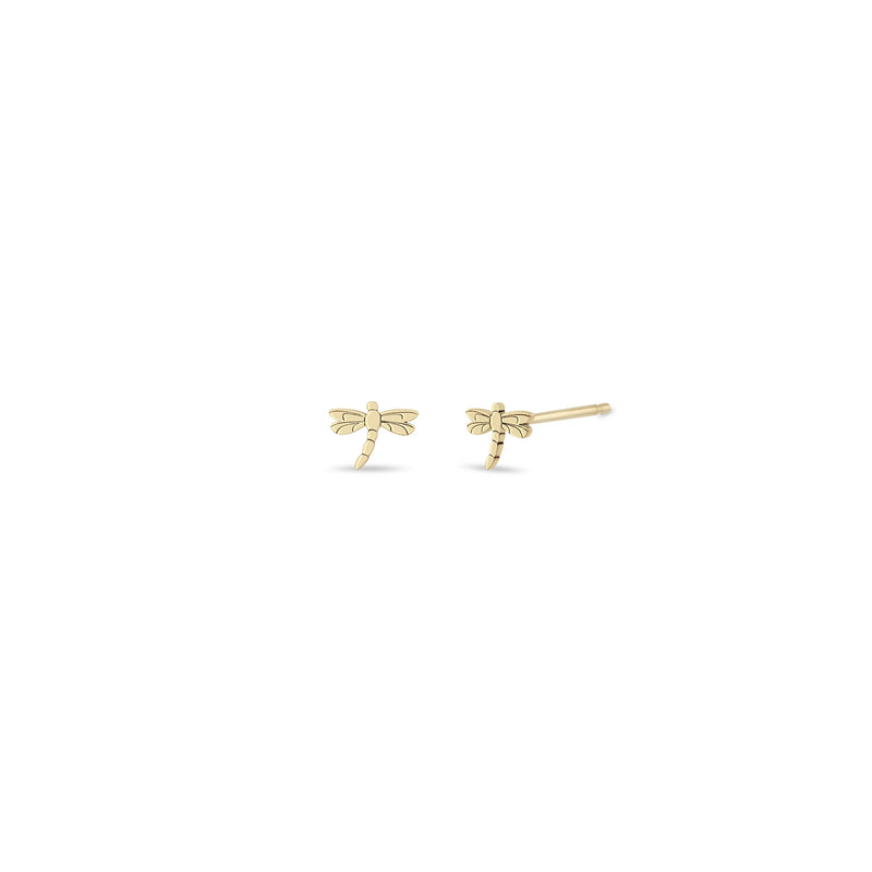 Pair of Zoë Chicco 14k Gold Itty Bitty Dragonfly Stud Earrings