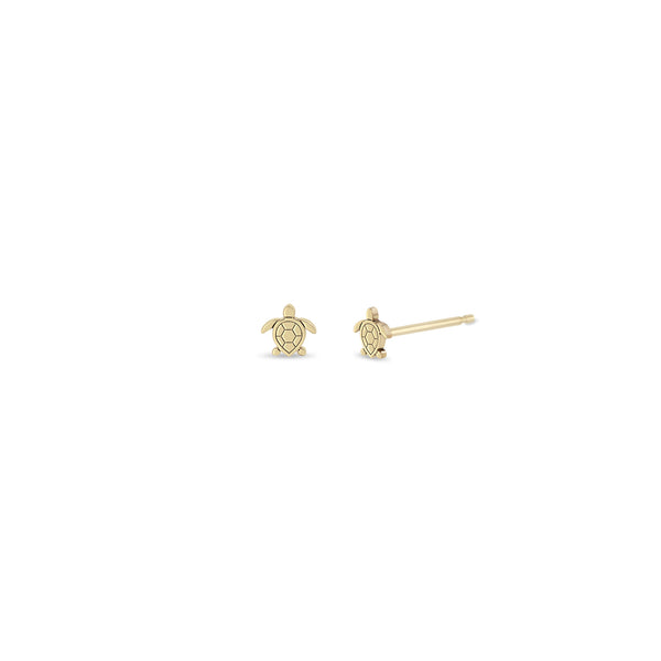 Pair of Zoë Chicco 14k Gold Itty Bitty Turtle Stud Earrings