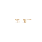 Pair of Zoë Chicco 14k Gold Itty Bitty Chai Stud Earrings