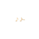 Pair of Zoë Chicco 14k Gold Itty Bitty Music Note Stud Earrings