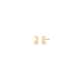 Pair of Zoë Chicco 14k Gold Itty Bitty Bunny Stud Earrings