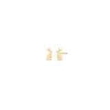 Pair of Zoë Chicco 14k Gold Itty Bitty Bunny Stud Earrings