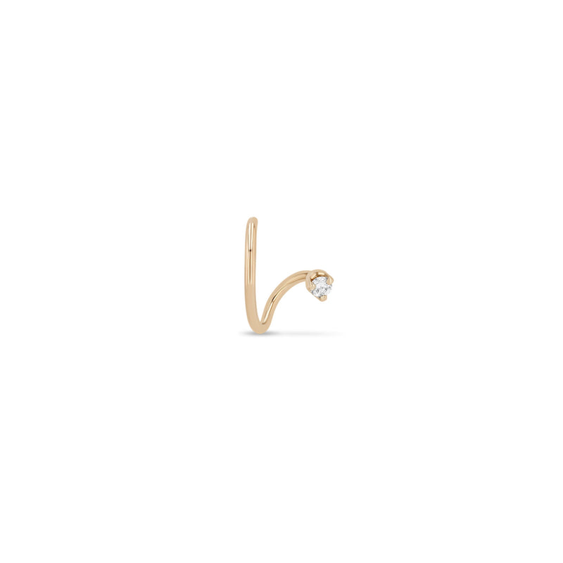 14k Wire Illusion Huggie Hoops