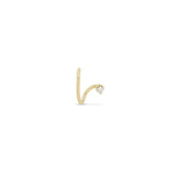 14k Wire Illusion Huggie Hoops