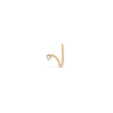 14k Wire Illusion Huggie Hoops