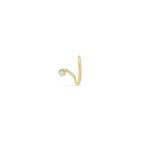 14k Wire Illusion Huggie Hoops