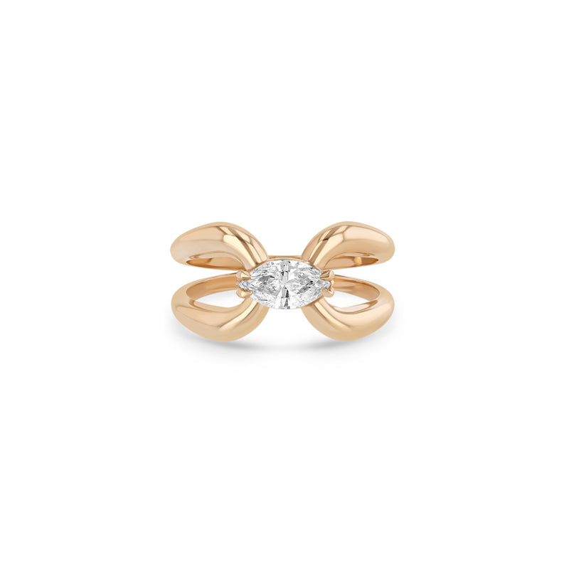 Zoë Chicco 14k Gold Marquise Diamond Open Infinity Ring