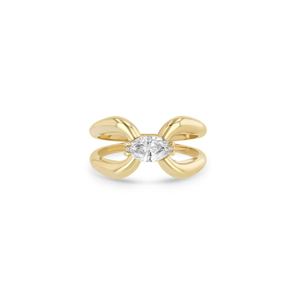 Zoë Chicco 14k Gold Marquise Diamond Open Infinity Ring