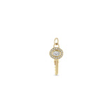 Zoë Chicco 14k Gold Oval Diamond Halo Key Charm Pendant