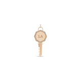 Zoë Chicco 14k Gold Los Angeles "LA" Key Charm Pendant with Diamond Border