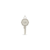Zoë Chicco 14k Gold Los Angeles "LA" Key Charm Pendant with Line & Dot Border