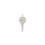 Zoë Chicco 14k Gold New York City "NYC" Key Charm Pendant with a Line & Dot Border