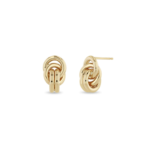 Zoë Chicco 14k Gold Double Linked Knot Drop Earrings