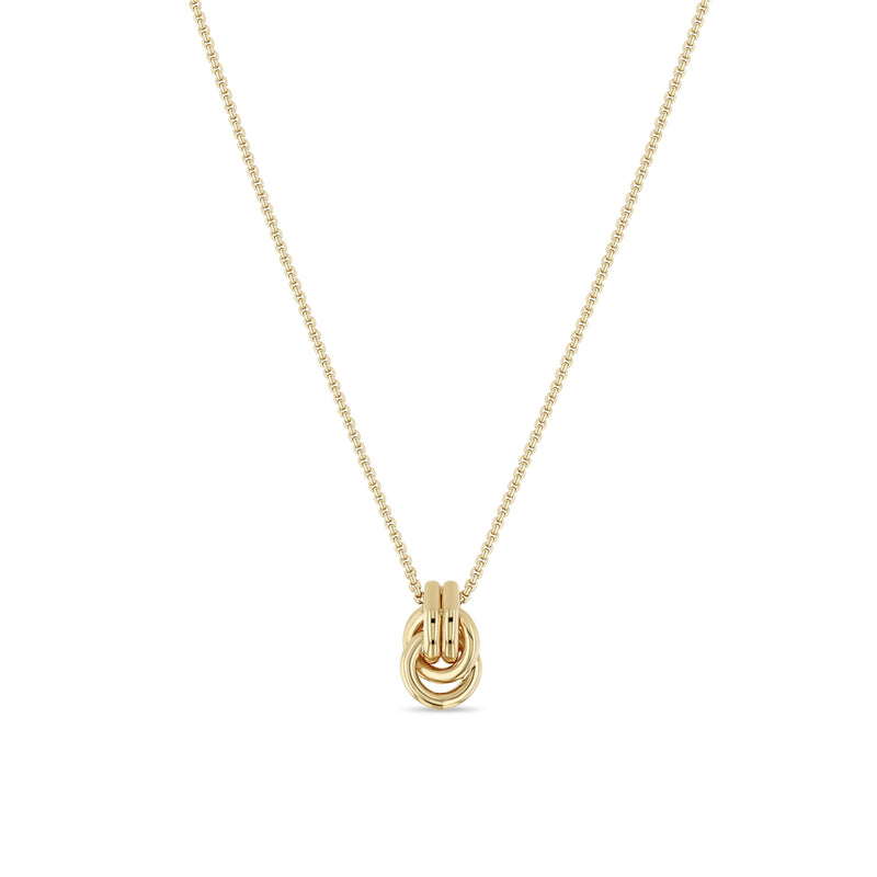 Zoë Chicco 14k Gold Double Linked Knot Necklace