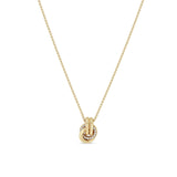 Zoë Chicco 14k Gold Double Linked Pavé Diamond Knot Necklace