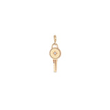 Zoë Chicco 14k Gold Star Set Diamond Key Clip On Charm Pendant