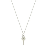 Zoë Chicco 14k Gold Engraved Initial Letter "A" Key Pendant Necklace