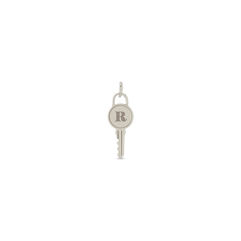 Zoë Chicco 14k Gold Engraved Initial Letter "R" Key Charm Pendant