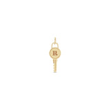 Zoë Chicco 14k Gold Engraved Initial Letter "R" Key Charm Pendant