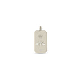 Zoë Chicco 14k Gold Queen Bee Large Square Edge Dog Tag Charm Pendant