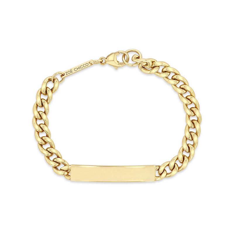 Zoë Chicco Men's 14k Gold Large Curb Chain ID Bracelet