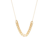 14k Gold Large Curb Chain Station Necklace - SALE