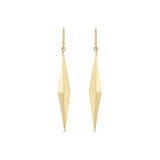 Zoe Chicco 14k gold earrings with geometric pyramid design on a white background