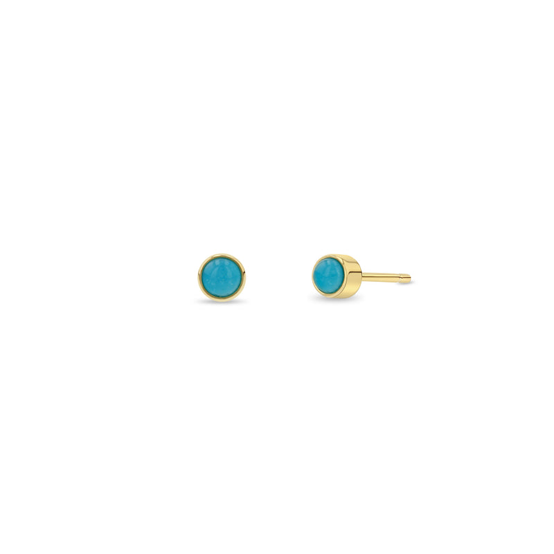 Zoë Chicco 14k Gold Turquoise Bezel Stud Earrings – ZOË CHICCO