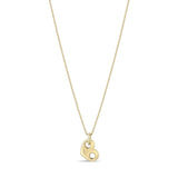 14k Gold Large Puffed Heart Mariner Link Necklace - SALE