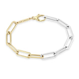 Zoë Chicco 14k Gold Two Tone Gold Large Paperclip Chain Bracelet