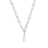 Zoë Chicco 14k White Gold Large Paperclip Chain Lariat Necklace