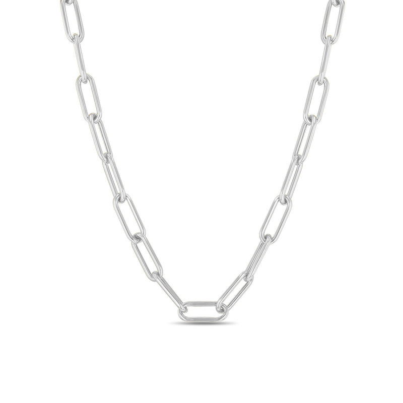 Zoë Chicco 14k White Gold Large Paperclip Chain Necklace