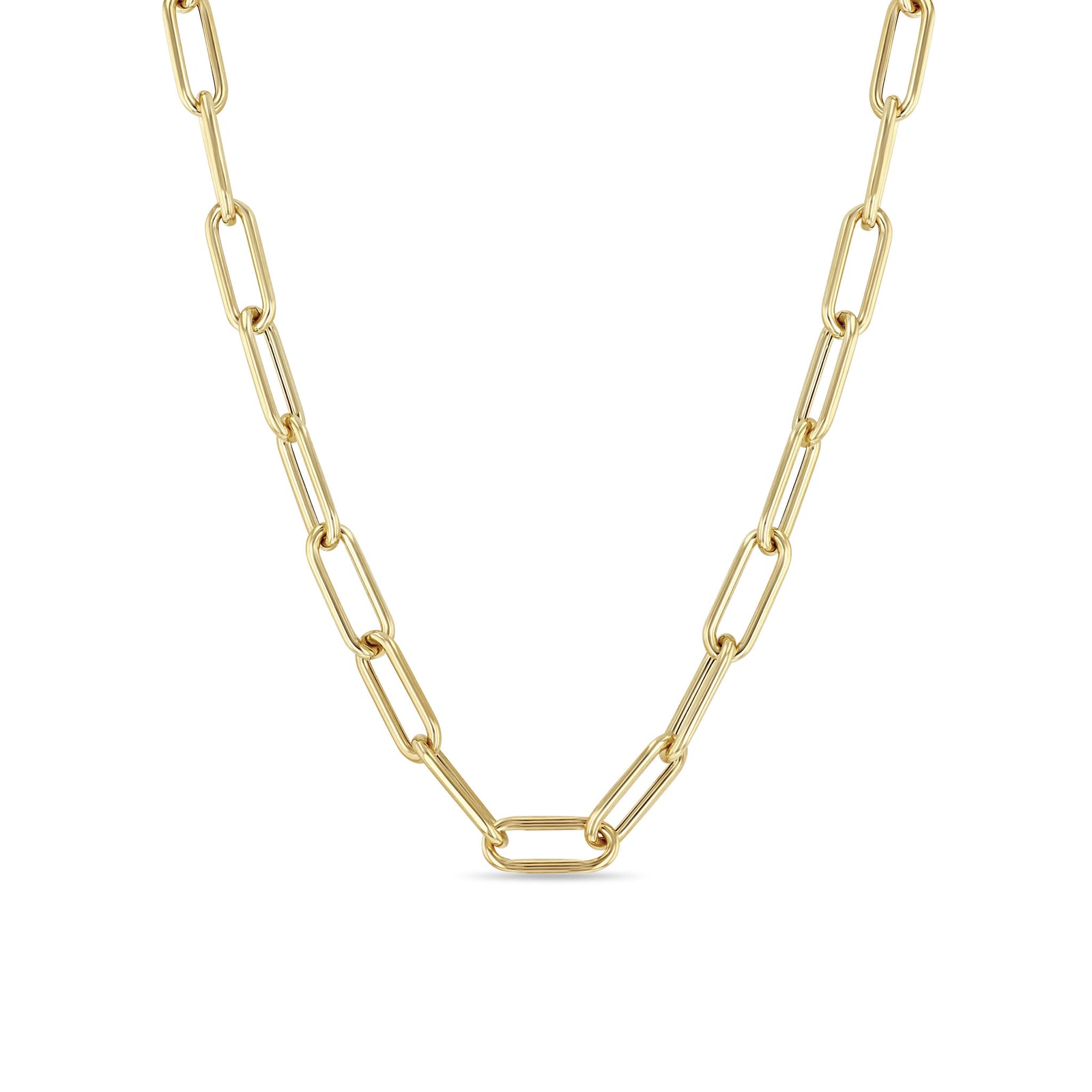 Zoë Chicco 14k Gold Large Paperclip Chain Necklace – ZOË CHICCO