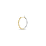 Single Zoë Chicco 14k Two Tone Gold 17mm Hinge Huggie Hoop Earring