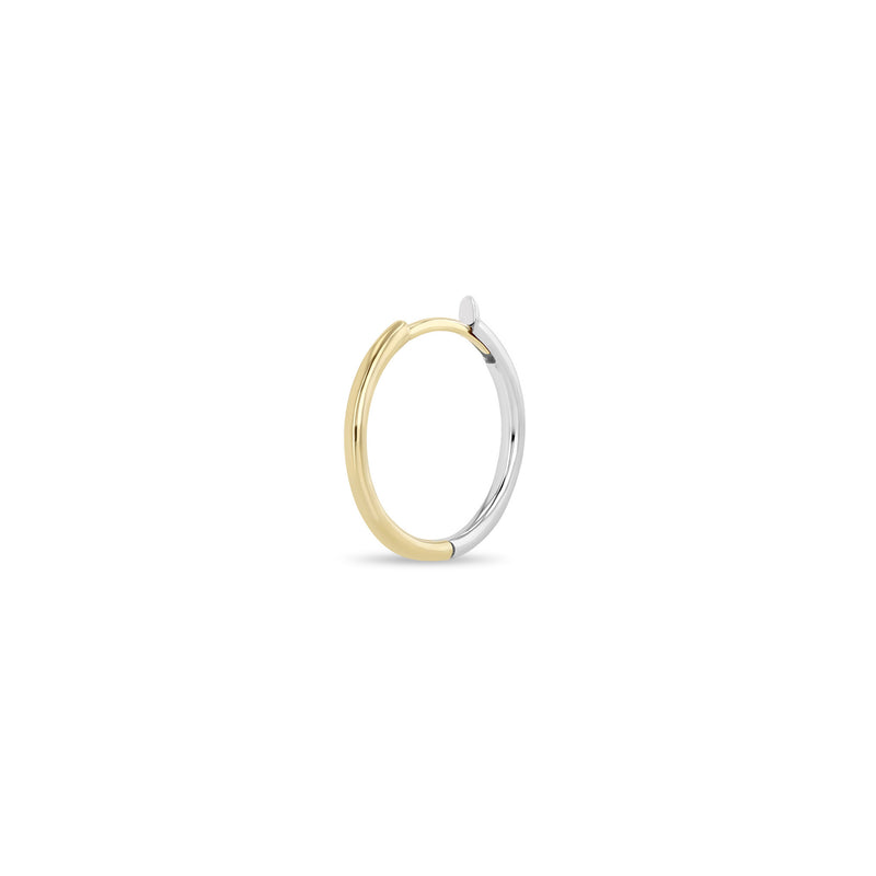 Single Zoë Chicco 14k Two Tone Gold 17mm Hinge Huggie Hoop Earring